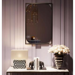 KARE Design Miroir mural Bonita noir 71x109  