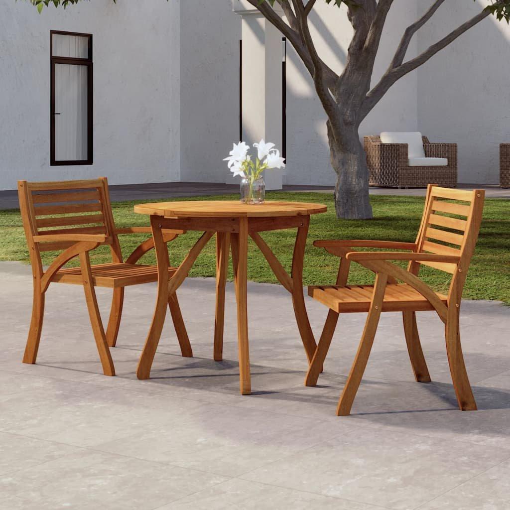 VidaXL Table de jardin bois d'acacia  