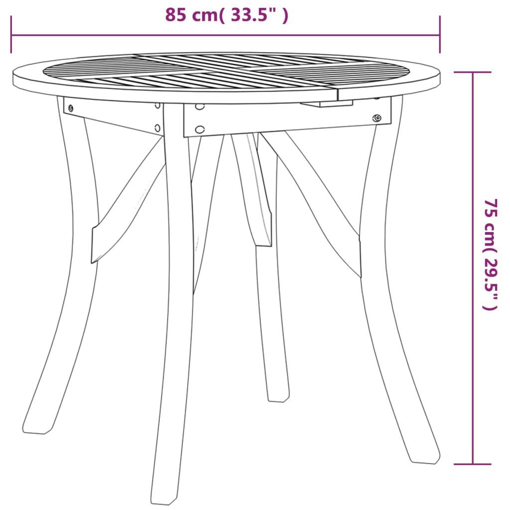 VidaXL Table de jardin bois d'acacia  