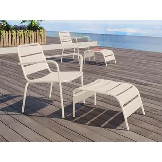 Vente-unique Repose pied en métal - Beige - MIRMANDE de MYLIA  