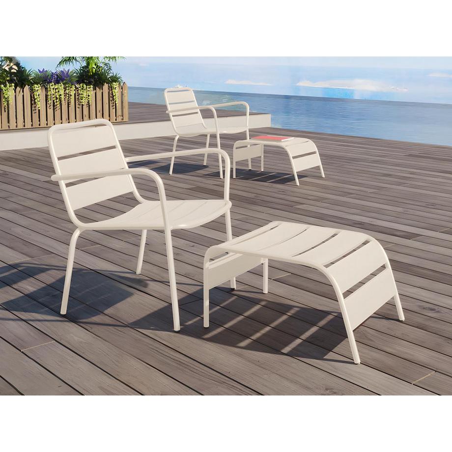 Vente-unique Fußbank - Metall - Beige - MIRMANDE von MYLIA  