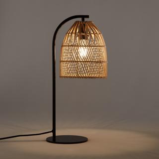 La Redoute Intérieurs Lampe à poser métal fer et rotin  