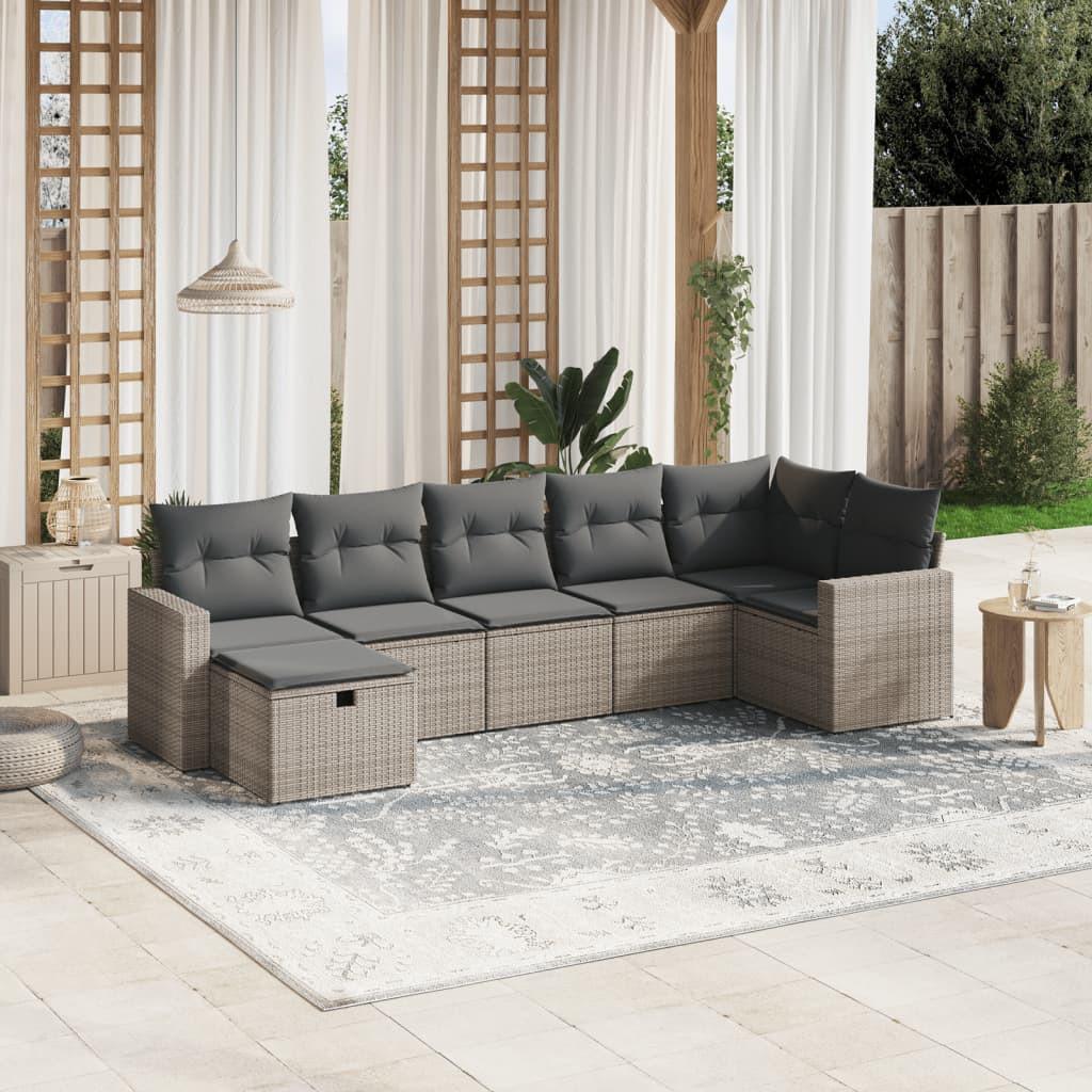 VidaXL set divano da giardino Polirattan  