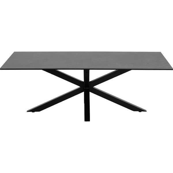 mutoni Table basse Triple-X en vitrocéramique noire 130x70  