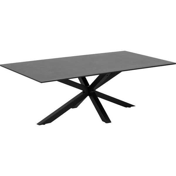 mutoni Table basse Triple-X en vitrocéramique noire 130x70  