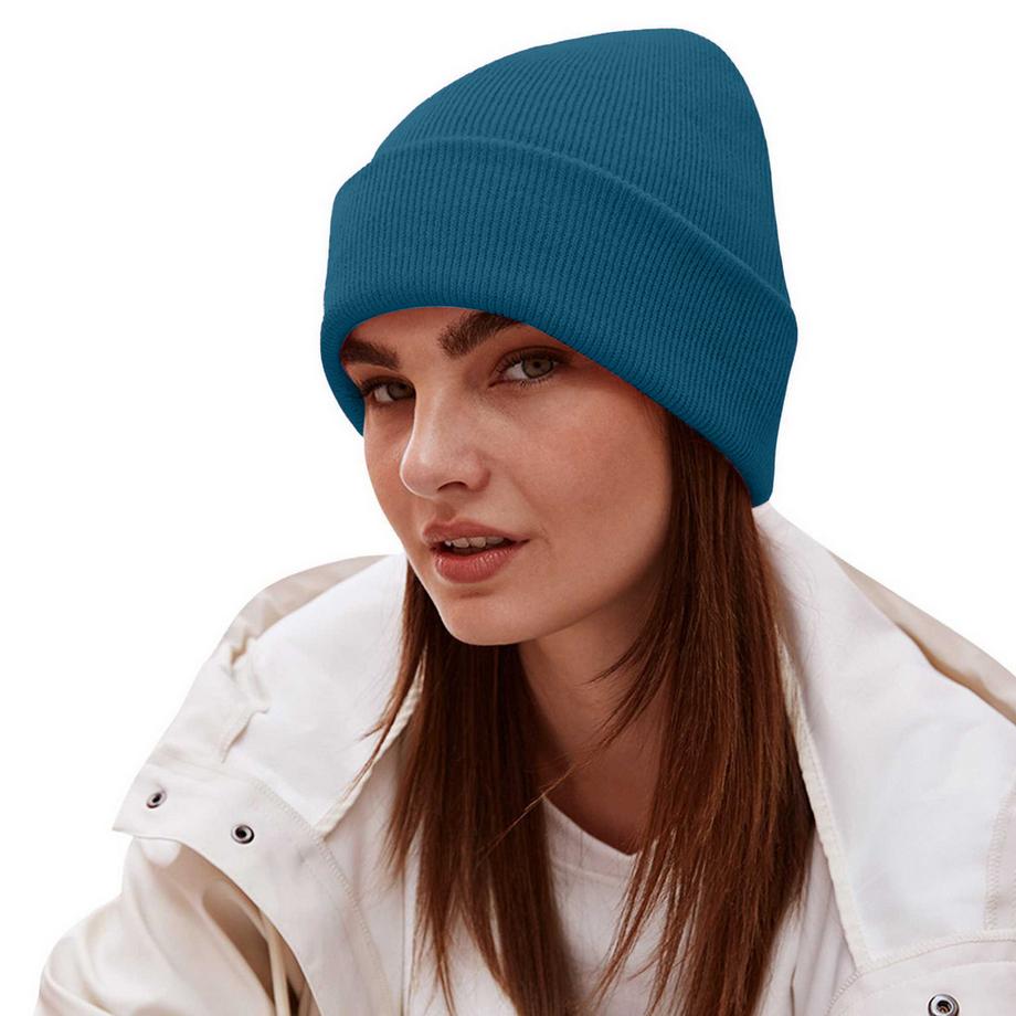 Beechfield Bonnet Tricoté Adulte avec Bord Replié  