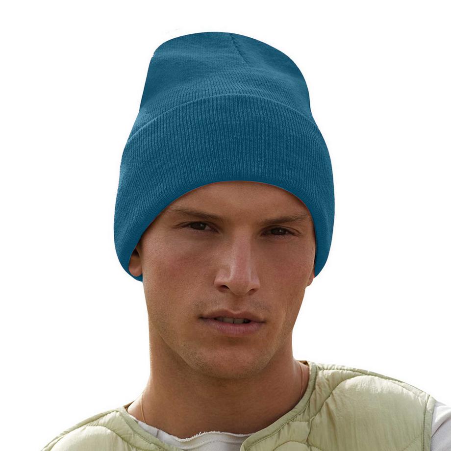 Beechfield Bonnet Tricoté Adulte avec Bord Replié  