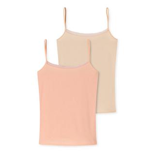 Schiesser Cotton Lace Top con Spalline Confezione da 2  