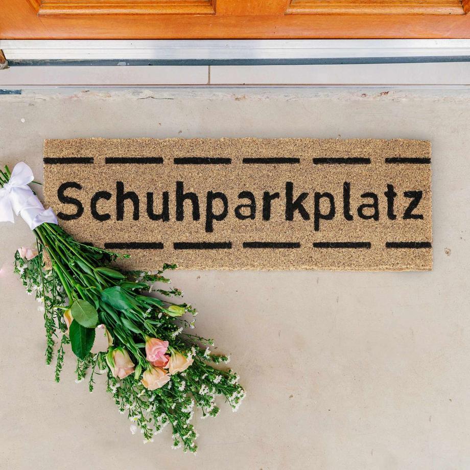 B2X Tappetino per scarpe in cocco, parcheggio stretto  