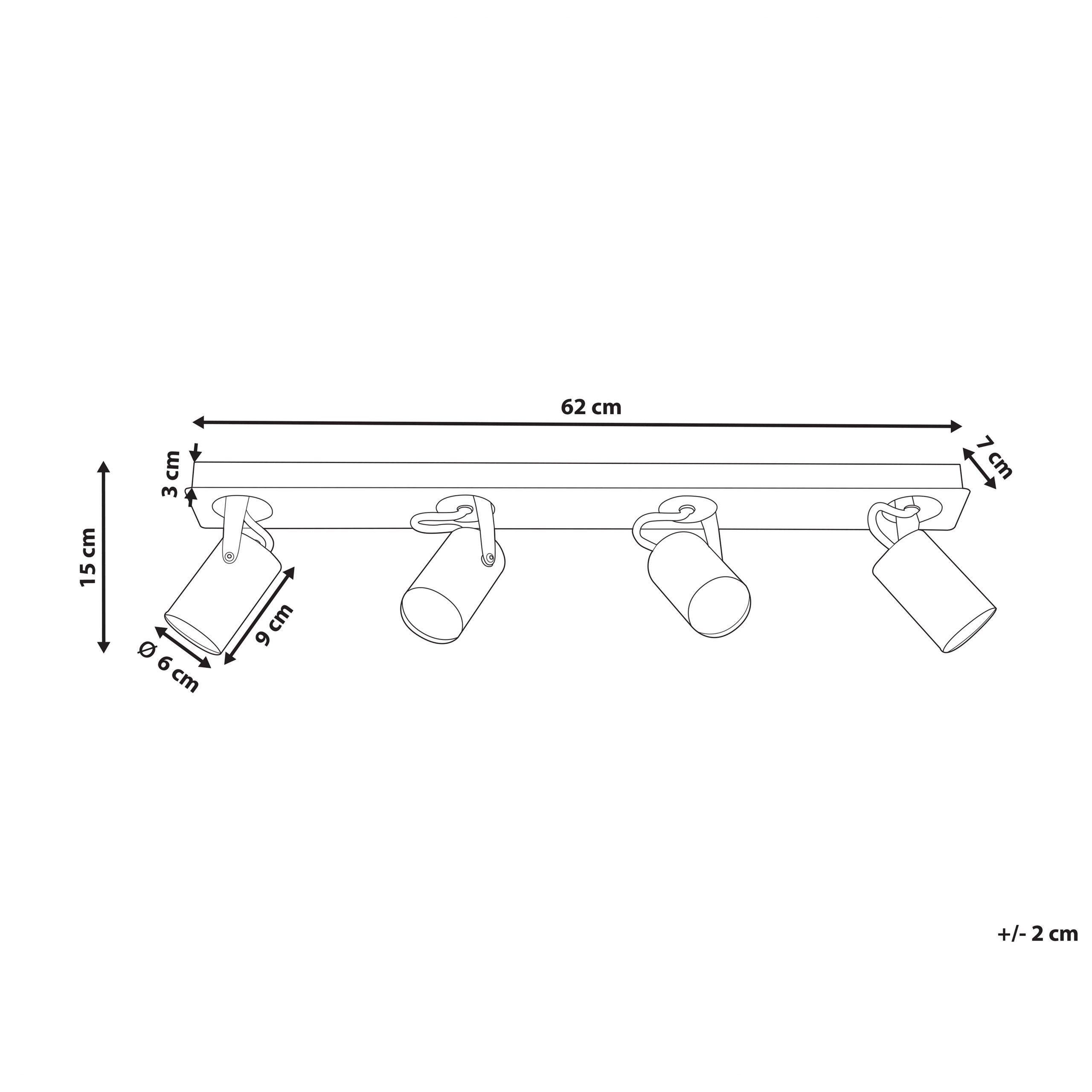 Beliani Deckenlampen aus Metall Industriell KLIP  