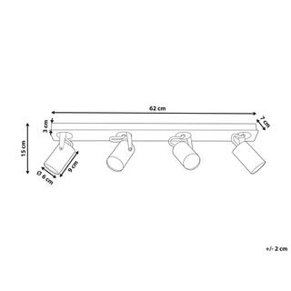 Beliani Deckenlampen aus Metall Industriell KLIP  