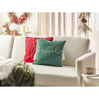 Beliani Coussin en Coton Moderne ELETTARIA  