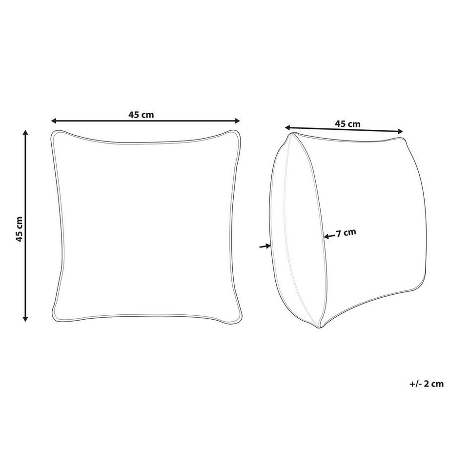 Beliani Dekokissen aus Baumwolle Modern ELETTARIA  