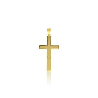MUAU Schmuck  Anhänger Balken-Kreuz Gelbgold 750, 50x24mm 