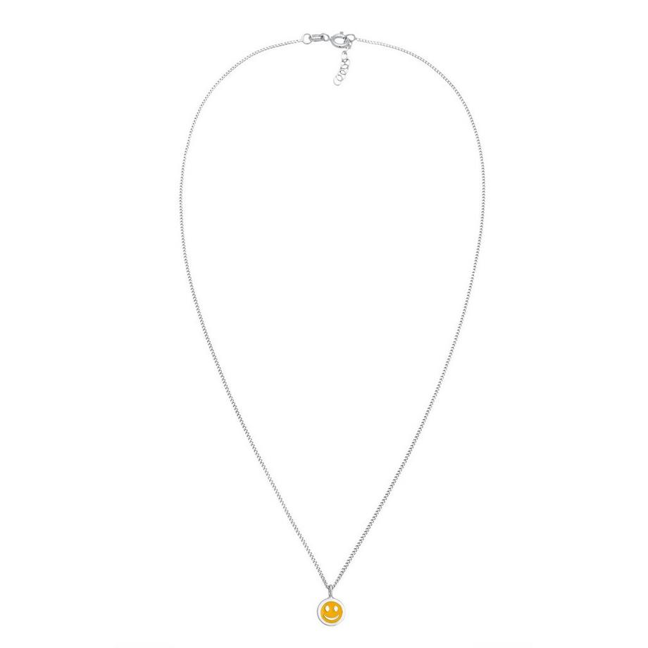 Elli  Halskette Mit Smile-Motif Emaille 