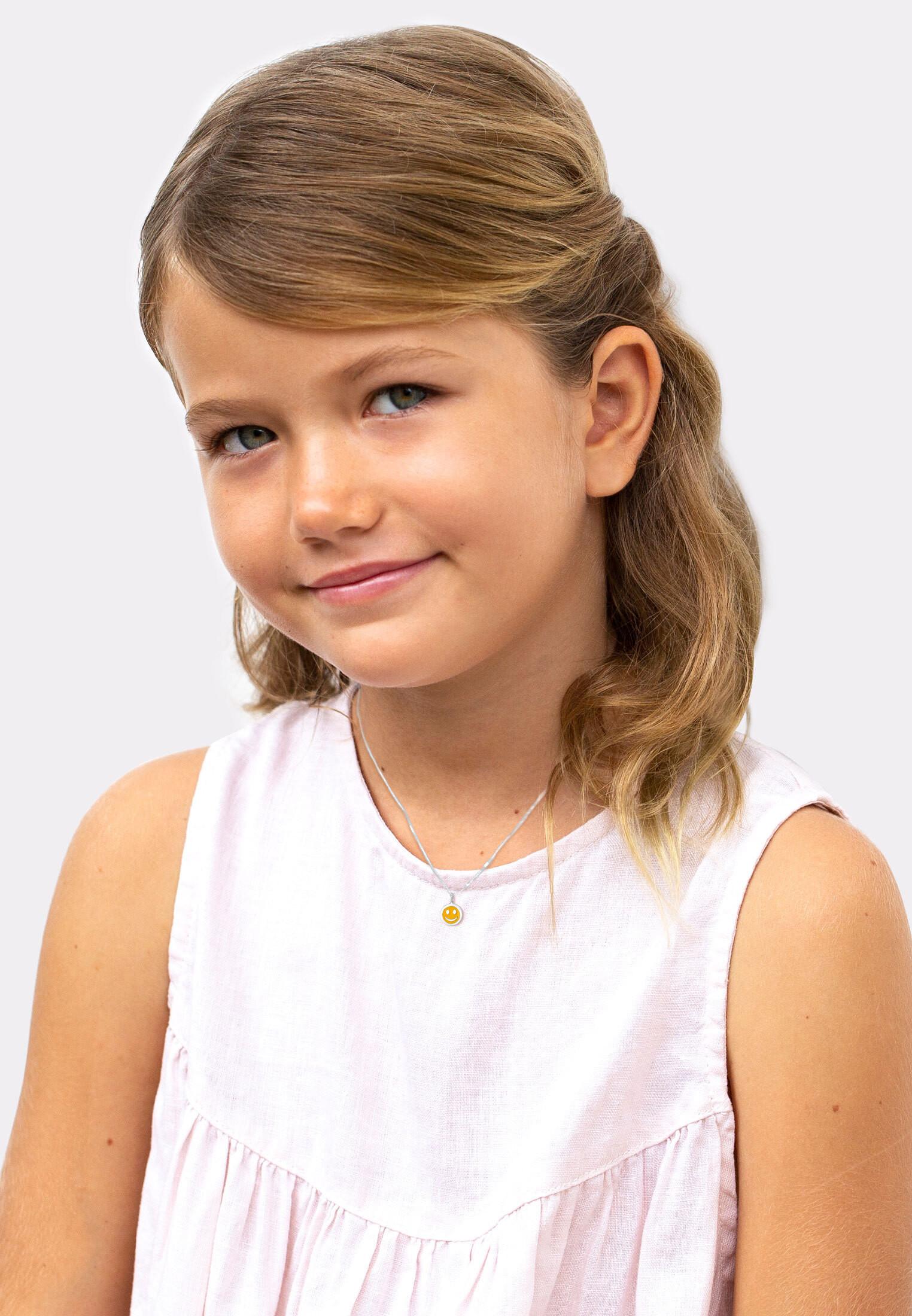 Elli  Collier Enfants Smile Pendentif Avec Émaille 