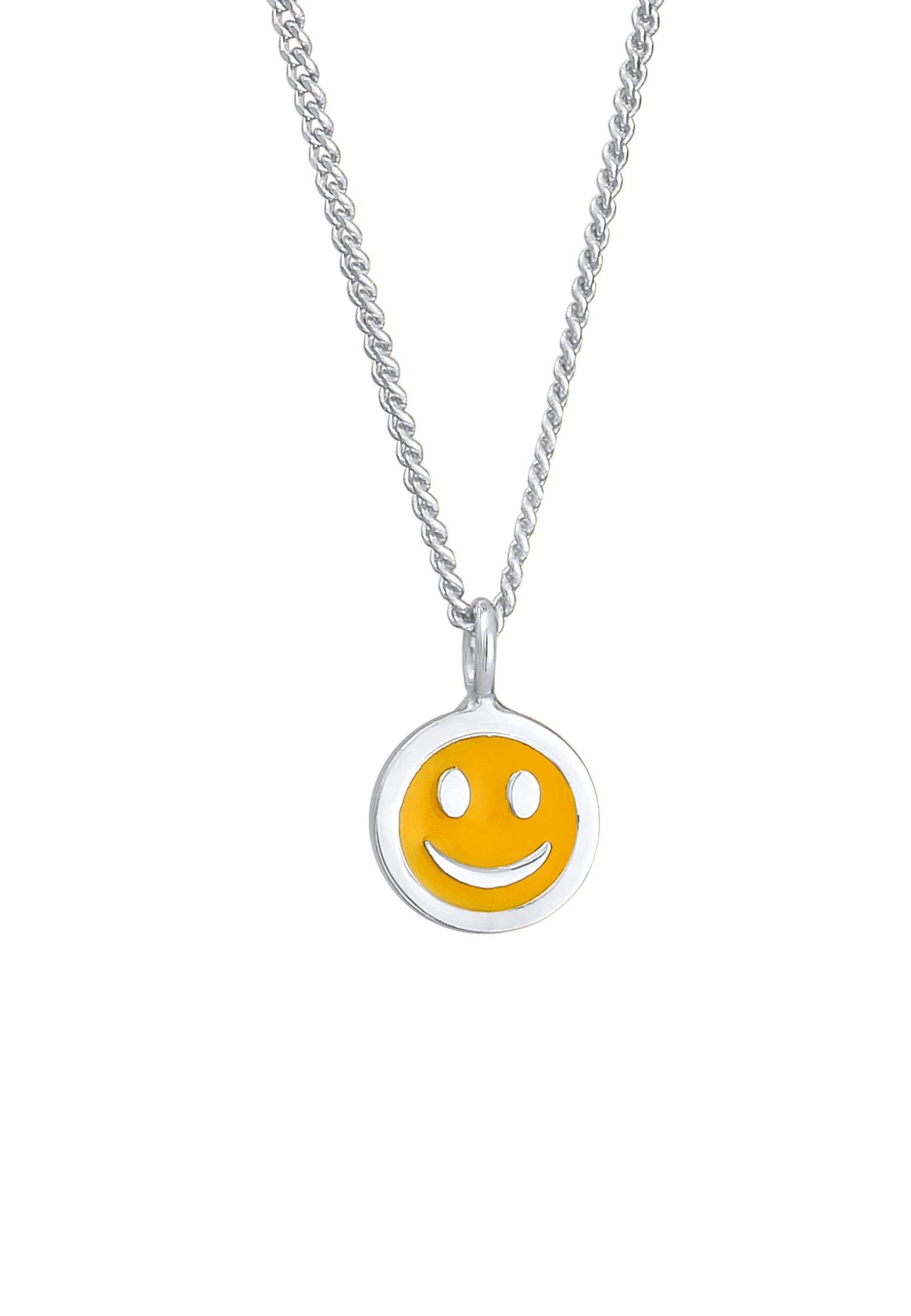 Elli  Halskette Mit Smile-Motif Emaille 