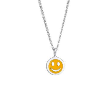 Halskette Mit Smile-Motif Emaille