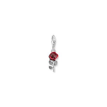 Pendentif Charm Rose rouge