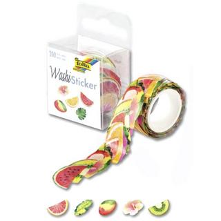 Folia  Folia Washi Sticker Dekorativer Aufkleber Papier Mehrfarbig 200 Stück(e) 