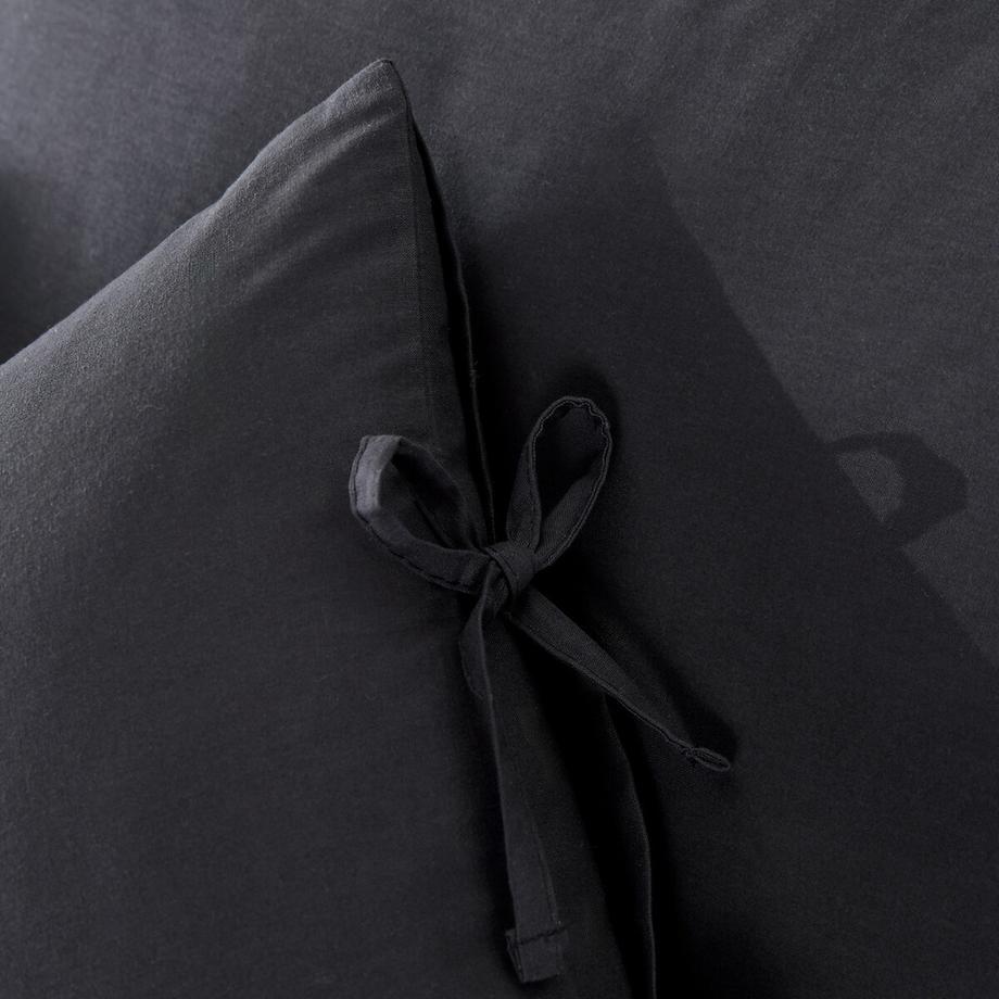 La Redoute Intérieurs Taie d'oreiller unie à nouettes en coton  