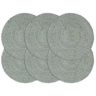 VidaXL Napperons  pcs rond jute jute  