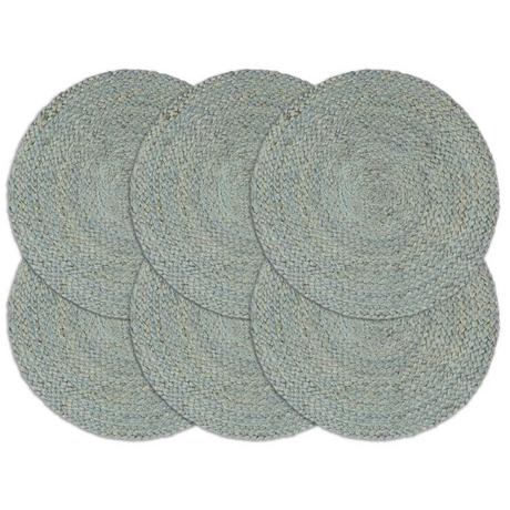 VidaXL Napperons  pcs rond jute jute  