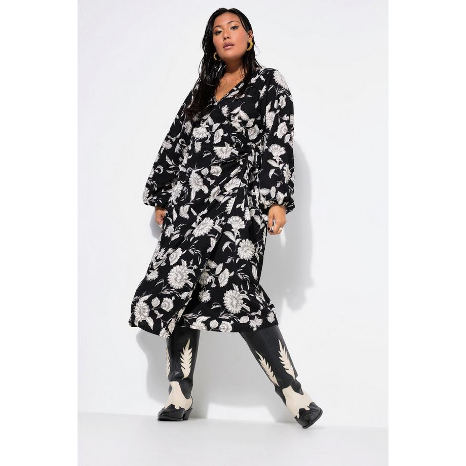 Studio Untold Maxi Wickelkleid Straight Shape Flowerprint  