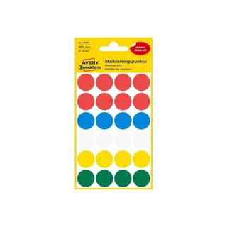 Avery-Zweckform AVERY ZWECKFORM Markierungspunkte 18mm 3089Z ass. 96 Stück  