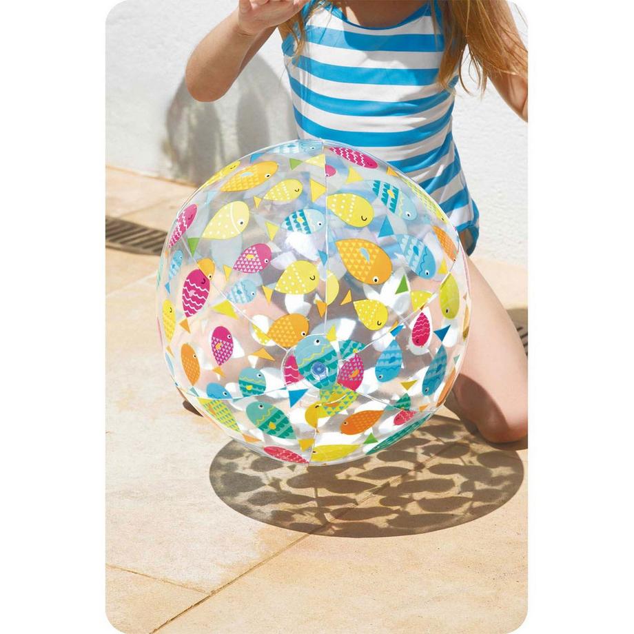 B2X  Aufblasbarer Wasserball mit fröhlichen Fischen 51 cm INTEX 59040 