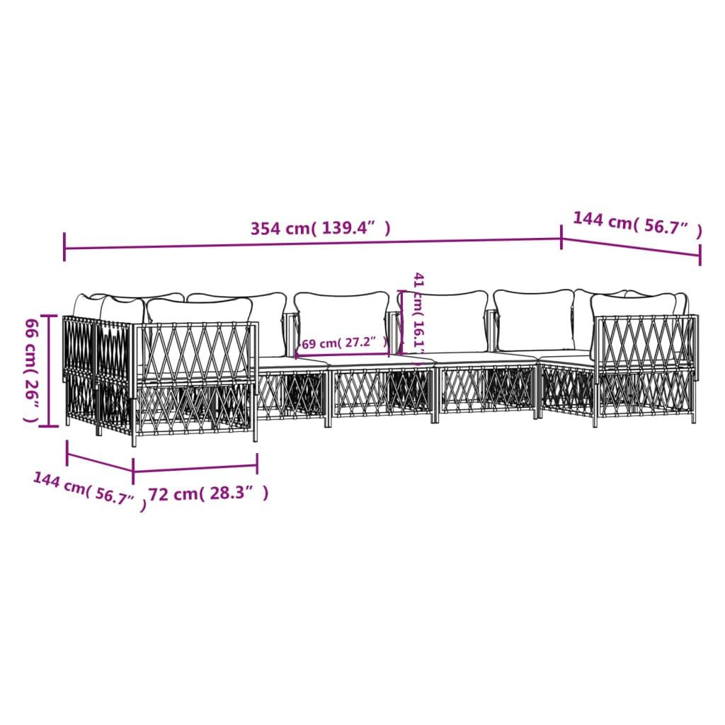 VidaXL Garten lounge set stahl  