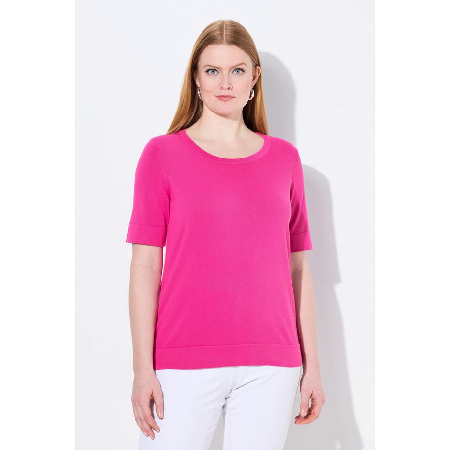 Ulla Popken Twinset Girocollo Mezze Maniche Pullover Cotone Pima  