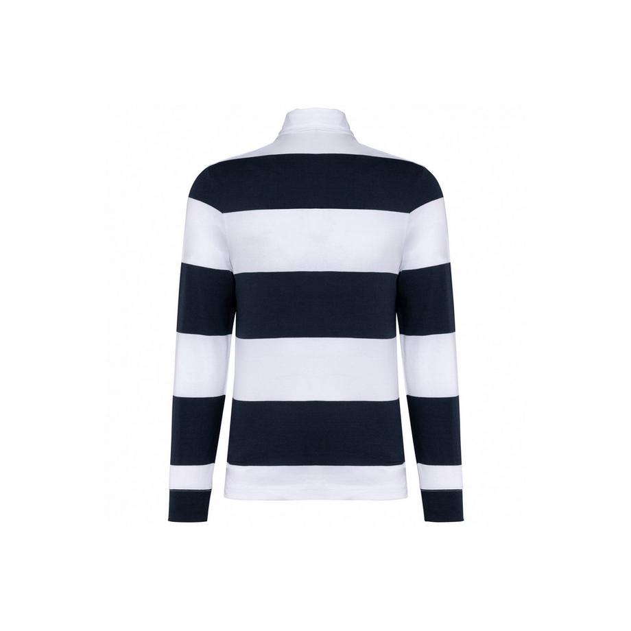 Kariban Polo a Righe Maniche Lunghe  