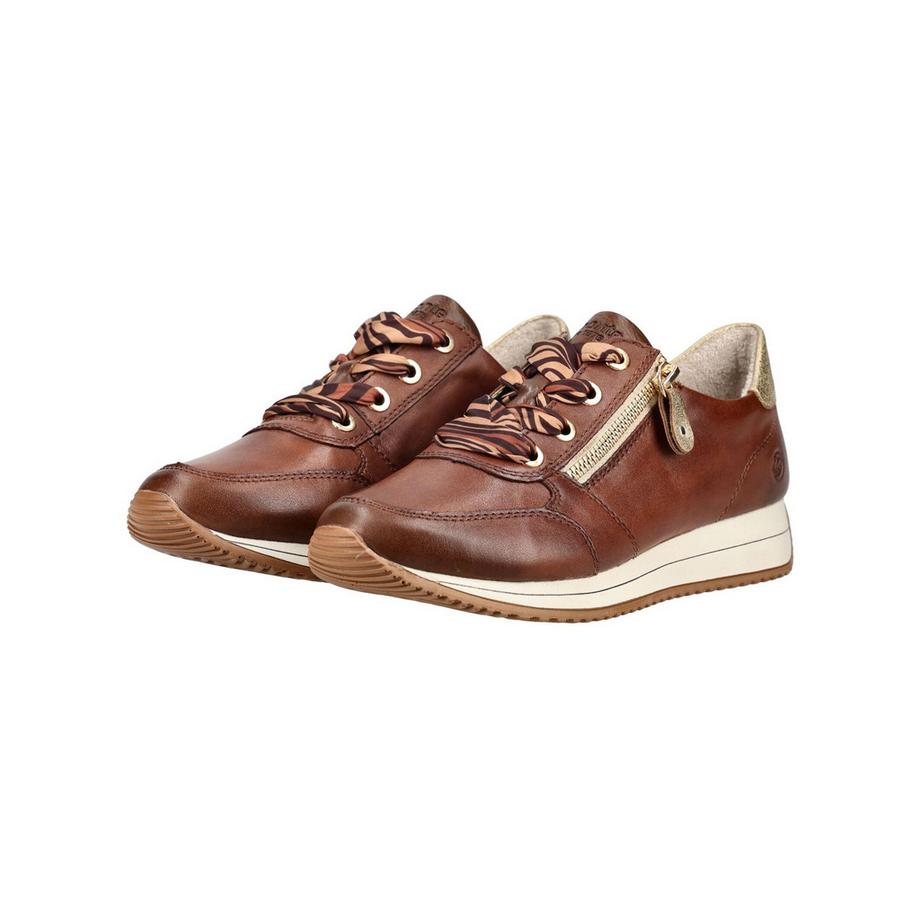Remonte Baskets Femme en Cuir avec Fermeture Éclair Latérale  