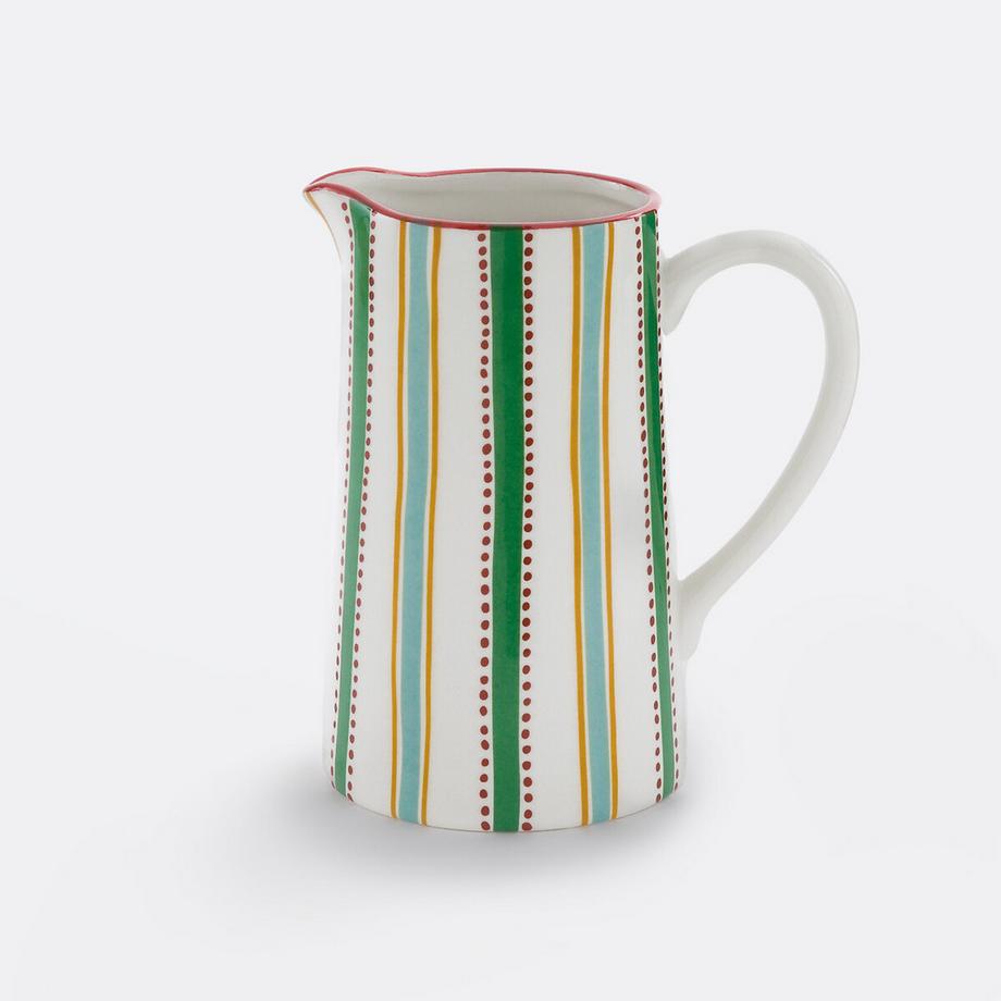 Steingutkaraffe mit Motiven