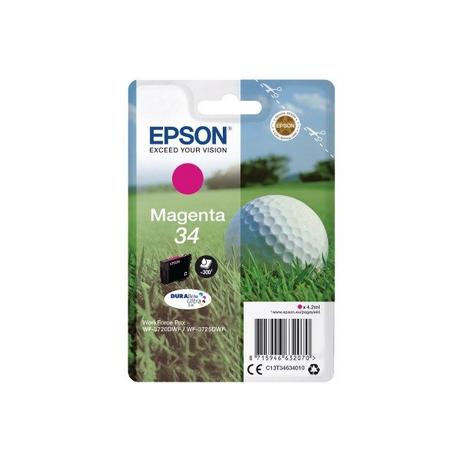 EPSON  Golf ball Singlepack Magenta 34 DURABrite Ultra Ink 