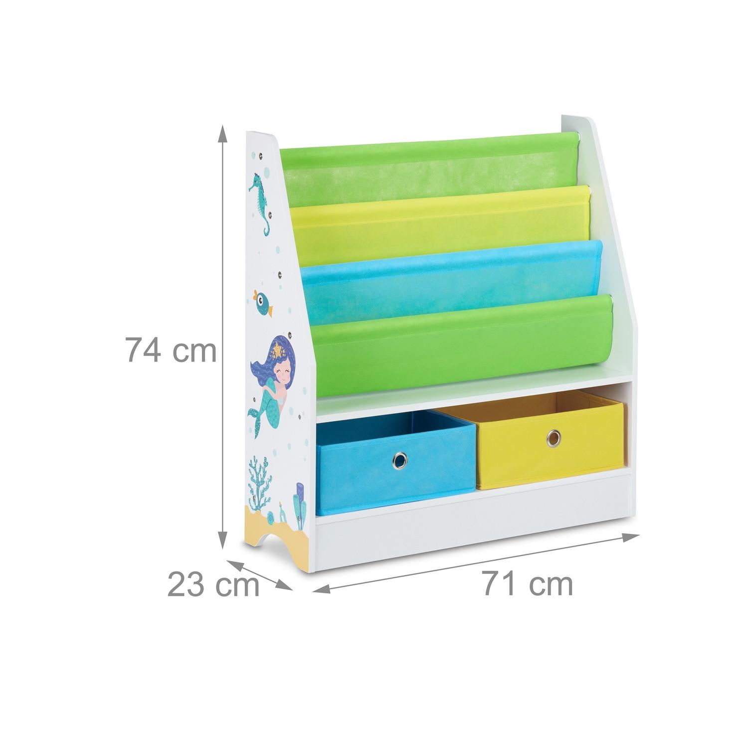 B2X Scaffale per bambini con 2 cassetti e 3 scomparti pensili  