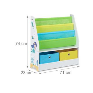 B2X Scaffale per bambini con 2 cassetti e 3 scomparti pensili  