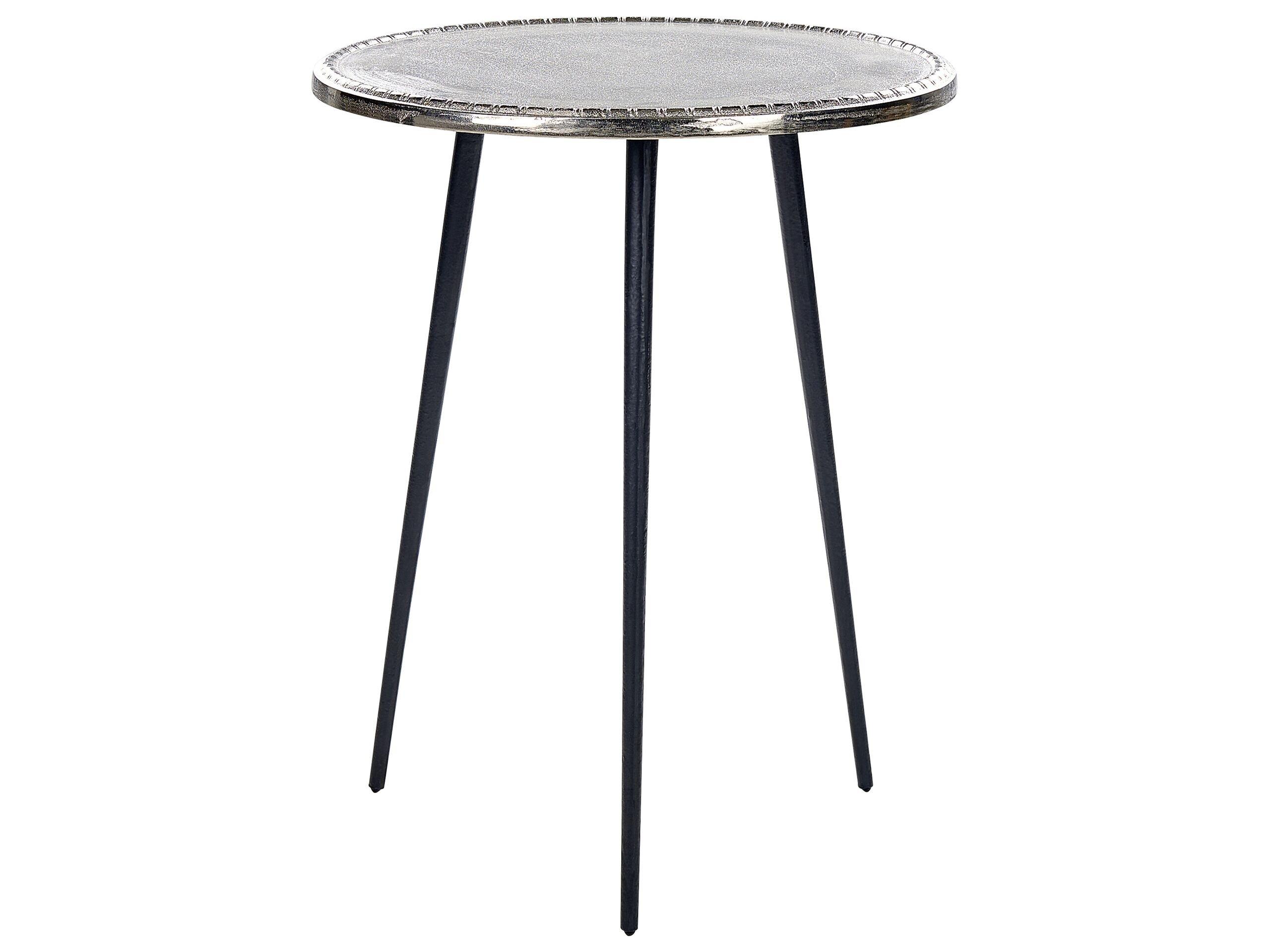 Beliani Table d'appoint en Aluminium Rétro TELFER  