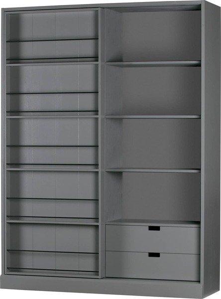 mutoni Armoire à portes coulissantes en pin (FSC) gris  