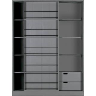 mutoni Armoire à portes coulissantes en pin (FSC) gris  