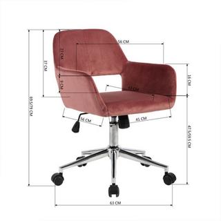 Calicosy Chaise de bureau en velours ajustable - Ross  