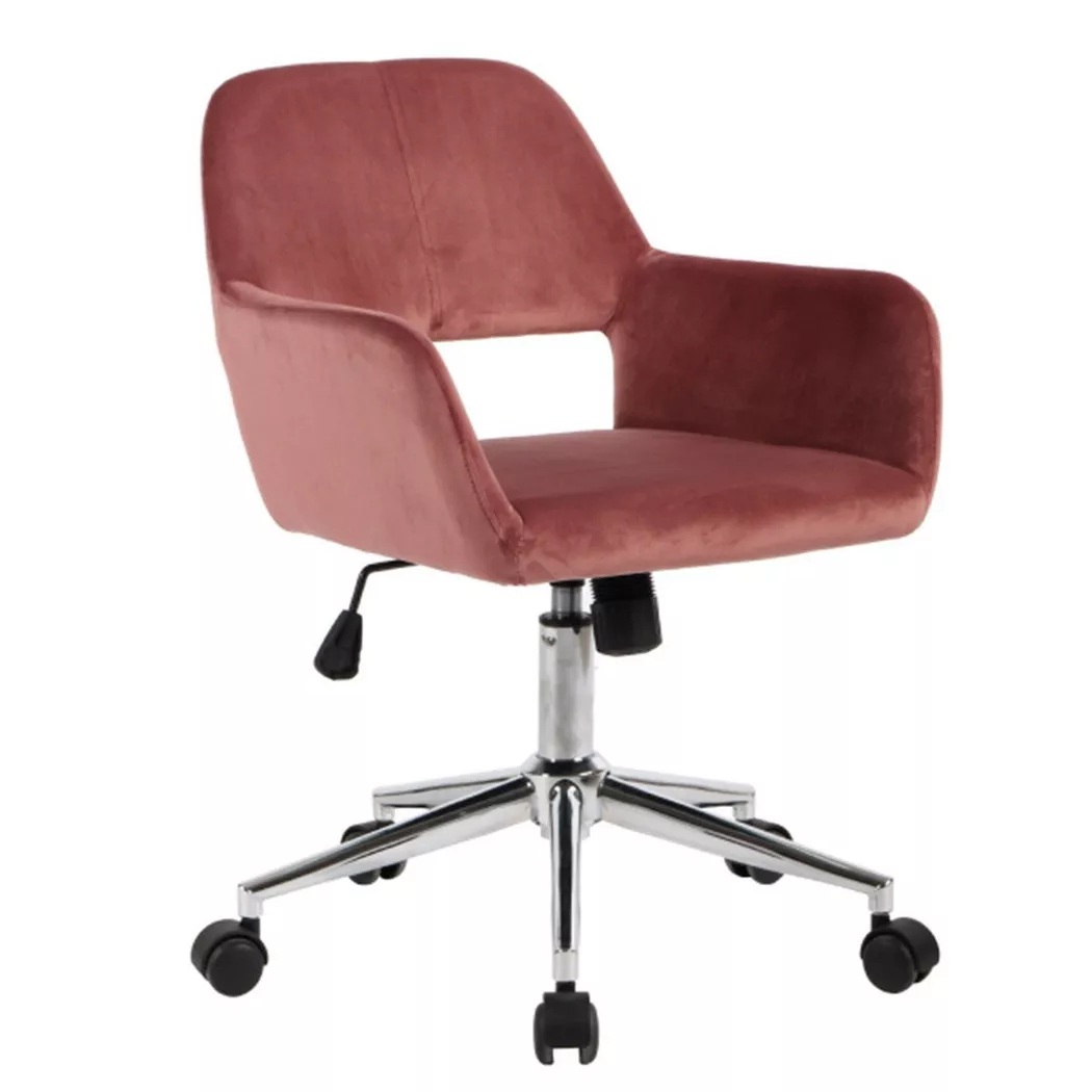 Calicosy – Verstellbarer Bürostuhl aus Velour Ross, One Size, Pink