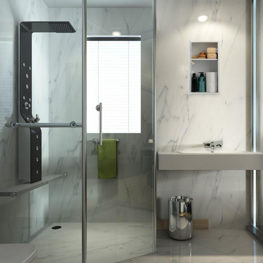 B2X Mobiletto da bagno bianco a muro  