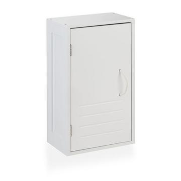 Mobiletto da bagno bianco a muro