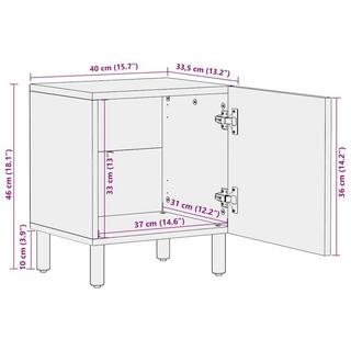 VidaXL Table de chevet bois de mangue  