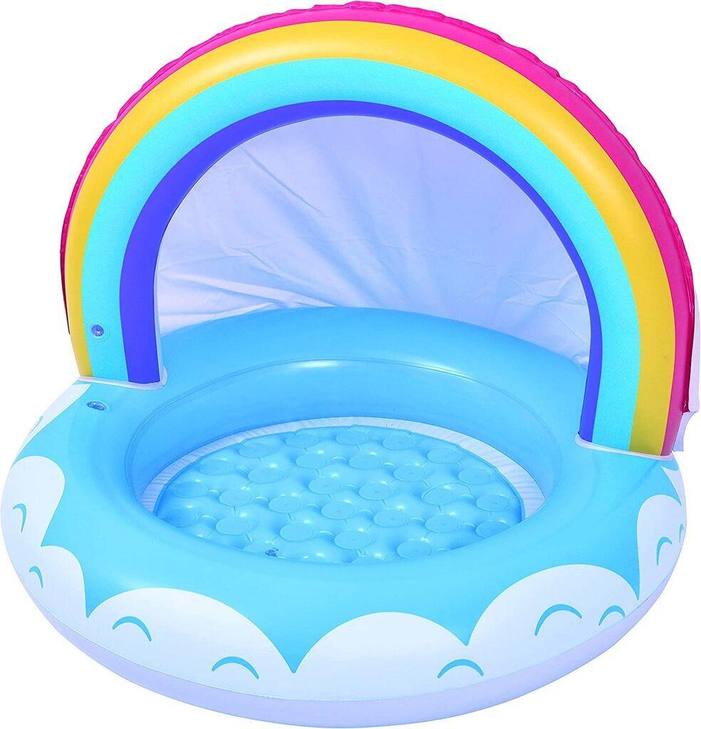 Jilong  Kinderpool Regenbogen mit Sonnendach (⌀99cm × 64cm) 