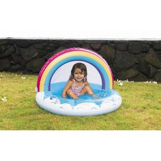 Jilong  Kinderpool Regenbogen mit Sonnendach (⌀99cm × 64cm) 