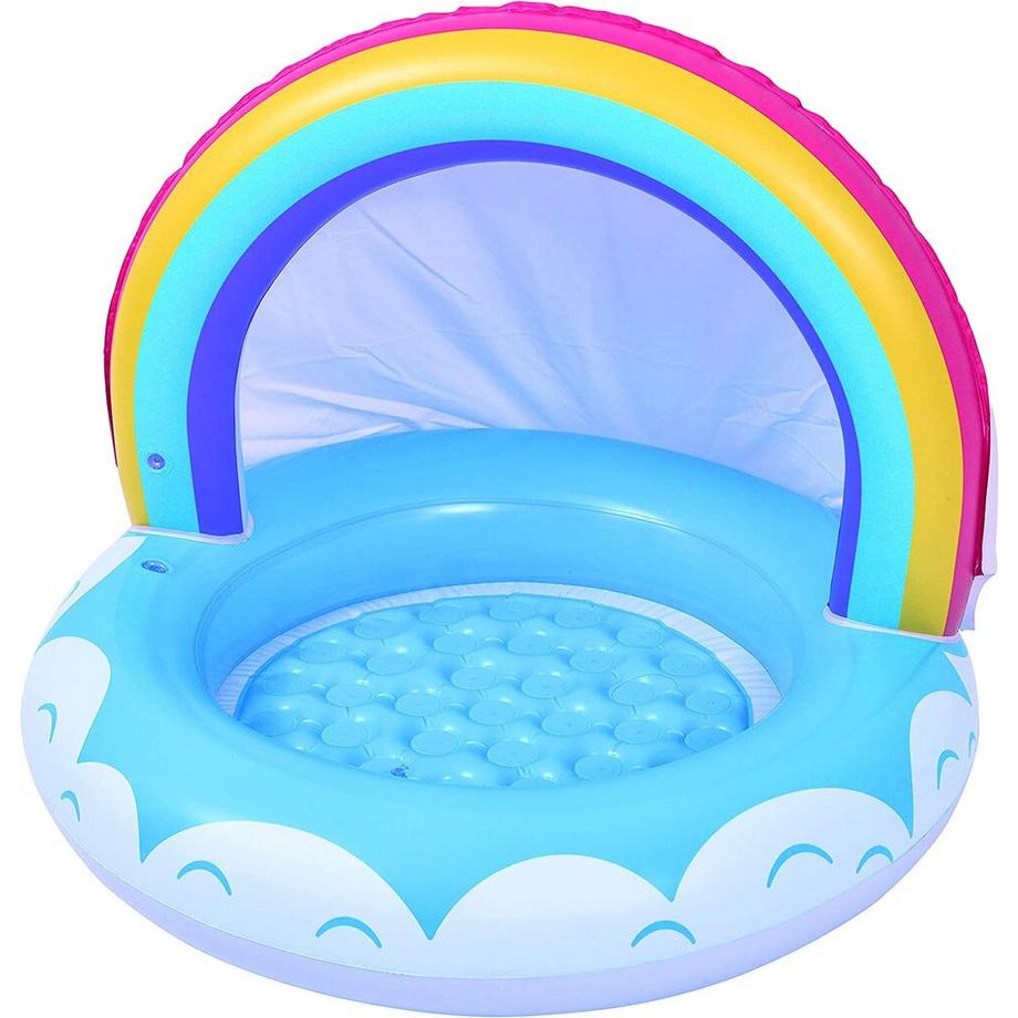 Kinderpool Regenbogen mit Sonnendach (⌀99cm × 64cm)