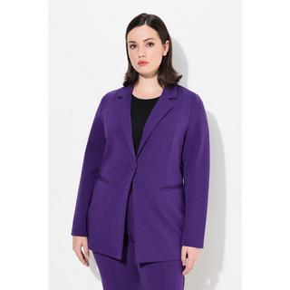 Ulla Popken  Blazer di comodo jersey elasticizzato con taglio svasato e revers 